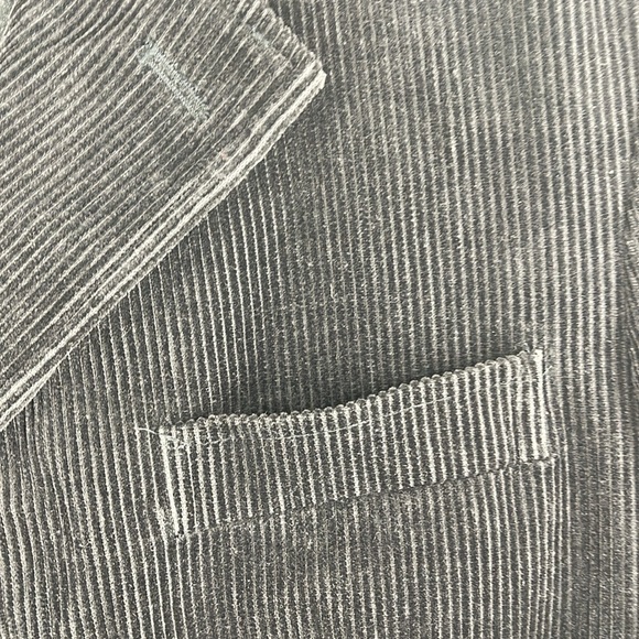 H&M brown corduroy three button long coat pockets men’s 38 medium collar jacket - Picture 9 of 14